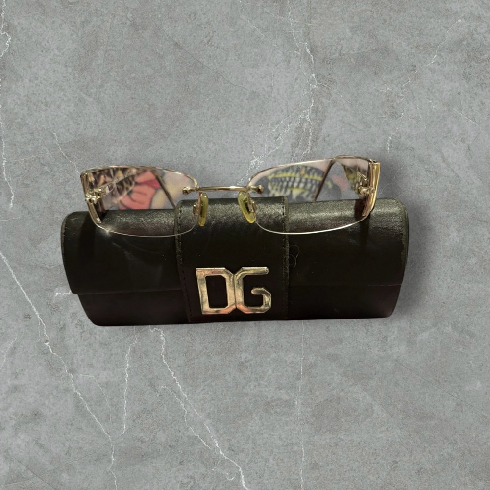 Dolce & Gabbana Gold and Black Women's Glasses